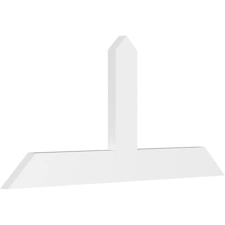 Ekena Millwork Portland Architectural Grade PVC Gable Bracket, 60"W x 27 1/2"H x 2"D x 6"F, 11/12 Pitch GBP060X28X0206POR00